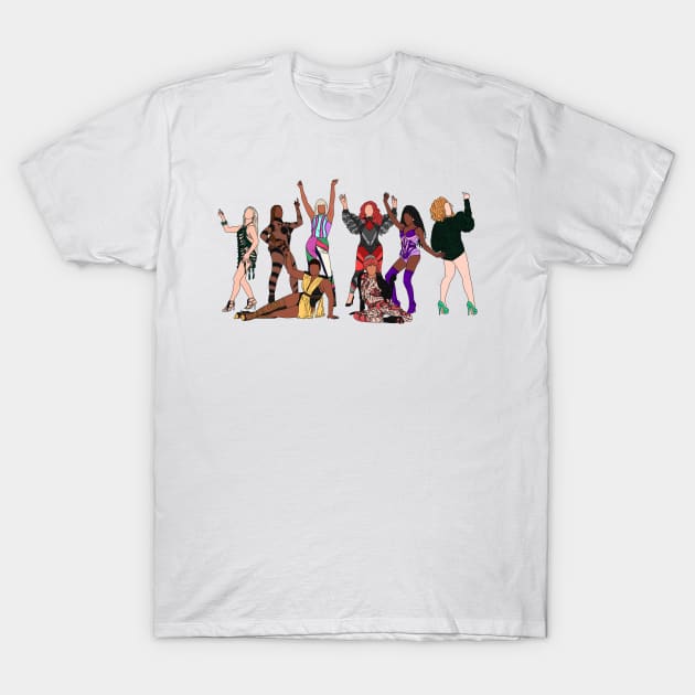 Legends - Jaida Essence Hall, Jinkx Monsoon, Yvie Oddly, The Vivienne, Raja Gemini, Monet X Change, Shea Coulee, Trinity The Tuck T-Shirt by doctorbihcraft